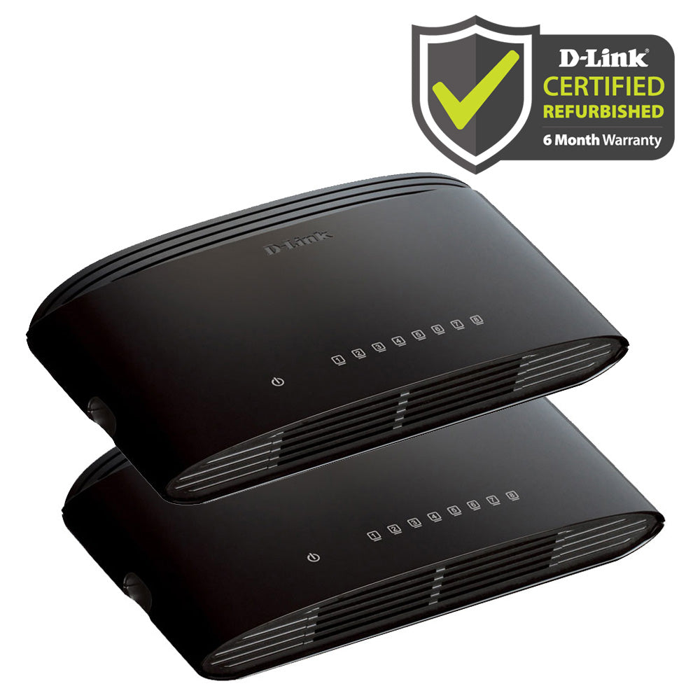D-Link [certifié reconditionné] Switch Ethernet Gigabit 8 ports (paquet de 2)  - DGS-1008G/RE/2PK – D-Link Shop Canada