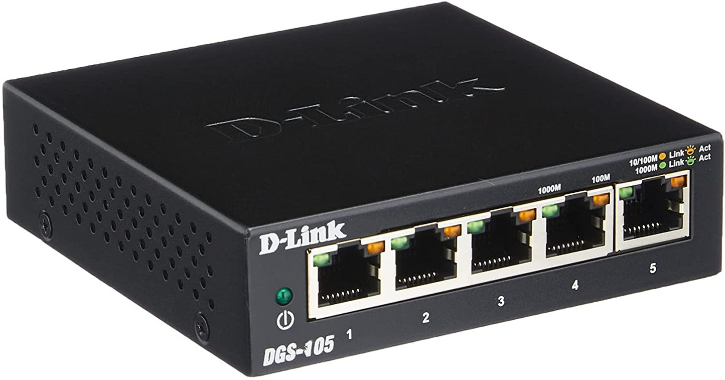 [Remis à neuf certifiés] Commutateur Gigabit non géré de bureau à 5 ports - Paquet de 2 - DGS-105/2PK RE